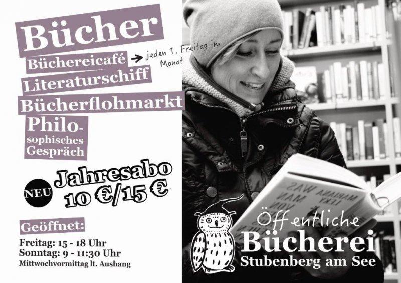 Flyer mit Büchereiinfo