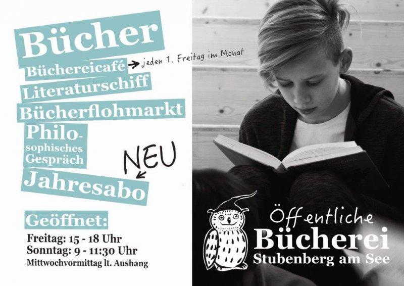 Flyer mit Büchereiinfo