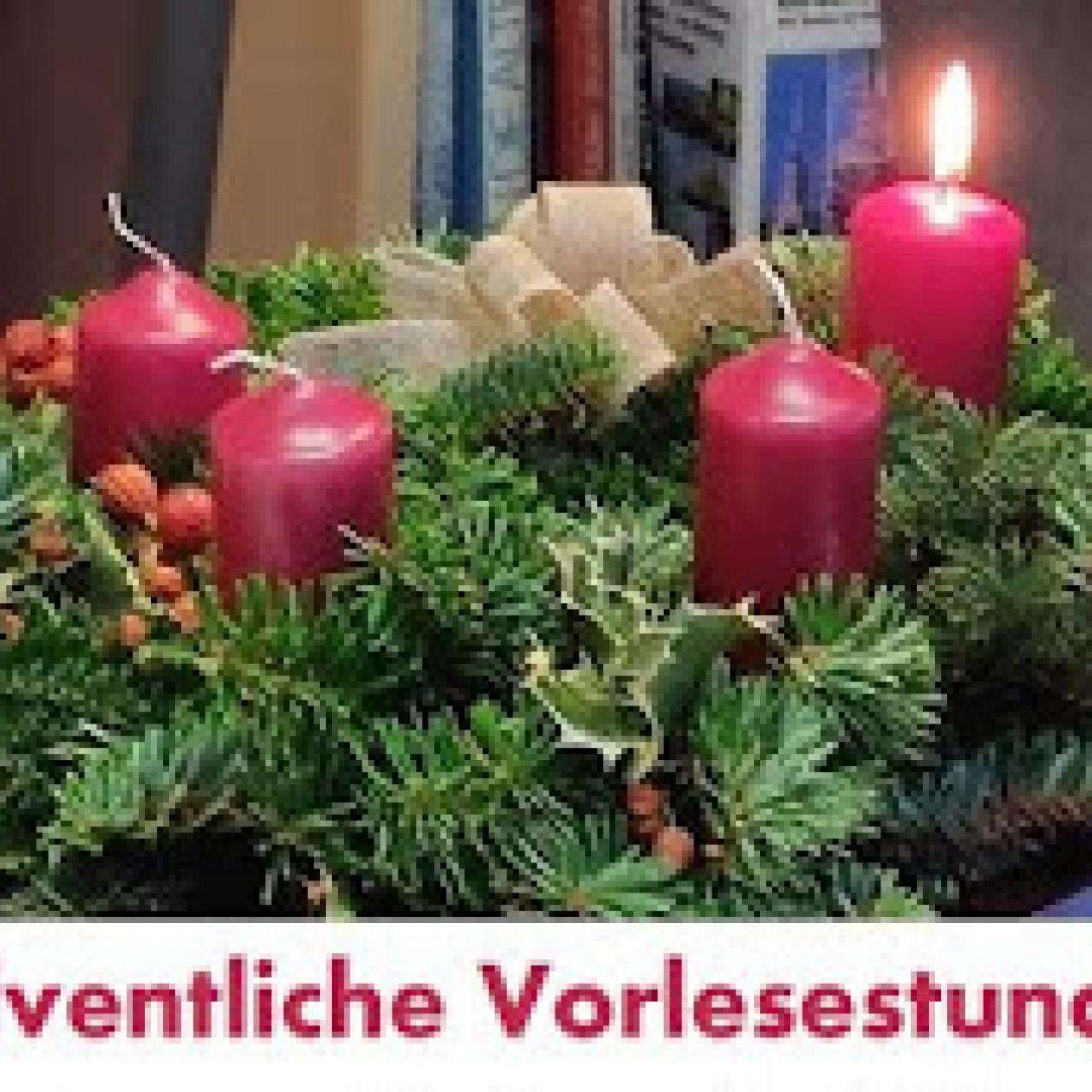 Adventkranz mit 1 brennenden Kerze